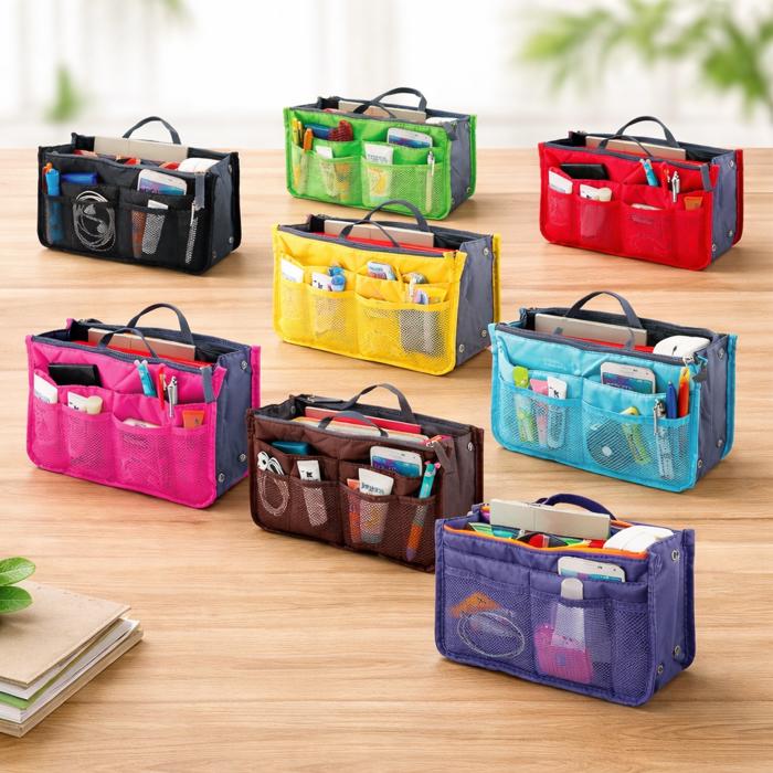 Carry-On Handbag/Purse with Insert Organizer for Cosmetics