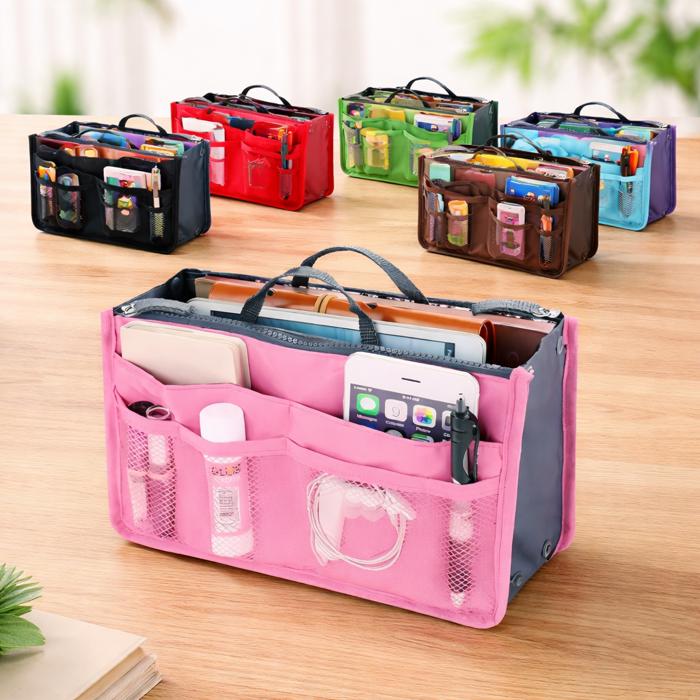 Carry-On Handbag/Purse with Insert Organizer for Cosmetics