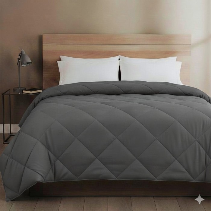 All-Season Lightweight Solid and Reversible Microfiber Comforter
