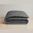 Dark gray Queen All-Season Lightweight Solid and Reversible Microfiber Comforter