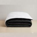 Black,White California King All-Season Lightweight Solid and Reversible Microfiber Comforter