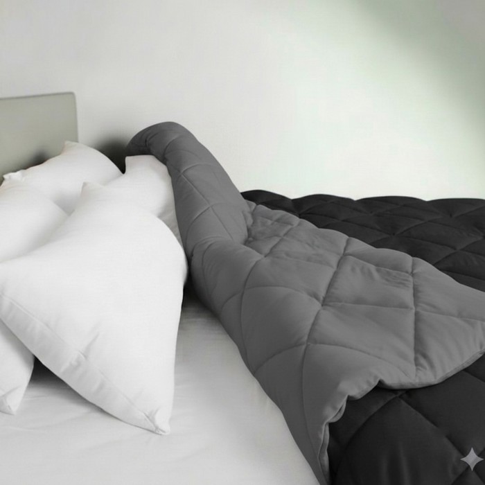 All-Season Lightweight Solid and Reversible Microfiber Comforter