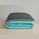 Aqua,Gray California King All-Season Lightweight Solid and Reversible Microfiber Comforter