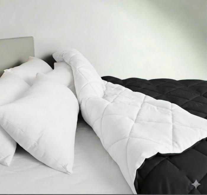 All-Season Lightweight Solid and Reversible Microfiber Comforter