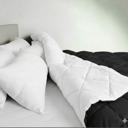 Black,White Queen All-Season Lightweight Solid and Reversible Microfiber Comforter