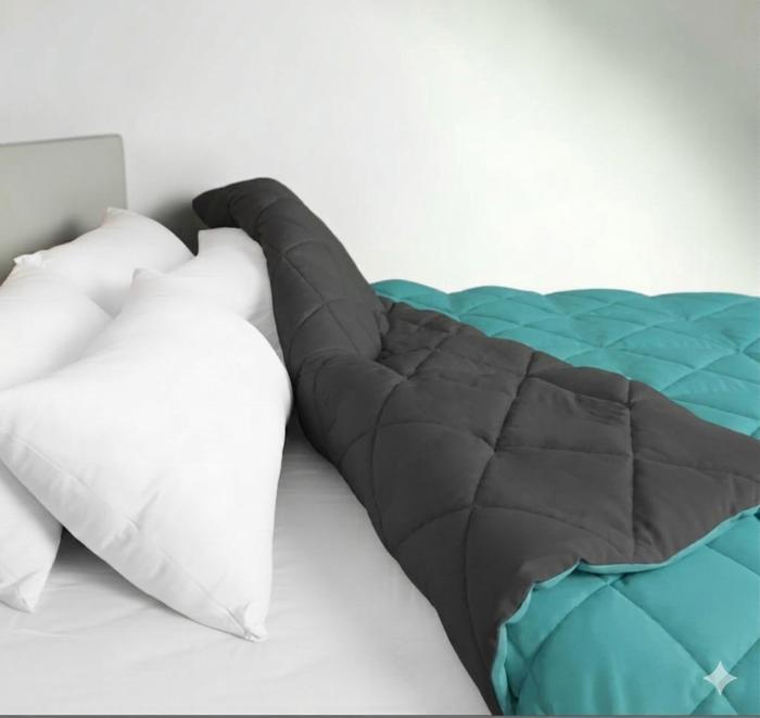 All-Season Lightweight Solid and Reversible Microfiber Comforter