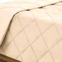 Cream Queen All-Season Lightweight Solid and Reversible Microfiber Comforter