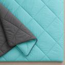 Grey/Aqua Queen 3-Piece Reversible Comforter Bedding Set with 2 Pillowcases, Lightweight Microfiber Construction, Soft Quilted Design for Year-Round Use, Available in Full/Queen & King/California King