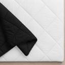 White/Black King 3-Piece Reversible Comforter Bedding Set with 2 Pillowcases, Lightweight Microfiber Construction, Soft Quilted Design for Year-Round Use, Available in Full/Queen & King/California King