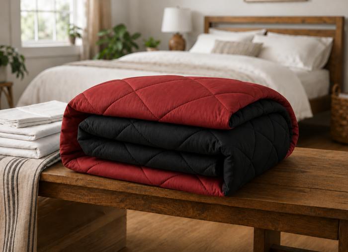 3-Piece Reversible Comforter Bedding Set with 2 Pillowcases, Lightweight Microfiber Construction, Soft Quilted Design for Year-Round Use, Available in Full/Queen & King/California King