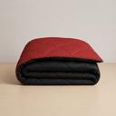 Black,Red California King All-Season Lightweight Solid and Reversible Microfiber Comforter