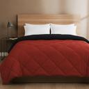 Black,Red Queen All-Season Lightweight Solid and Reversible Microfiber Comforter