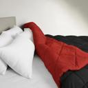 Black,Red Queen All-Season Lightweight Solid and Reversible Microfiber Comforter