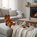 Grave Tomb/Bat Moon/Ghost Set of 6 Spooky Halloween Matching Pet & Owner Socks, Funny Dog & Cat Lover Crew Socks, Soft Comfortable Holiday Gift (Set of 2 & 6)