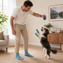 Smiley Set of 2 Funny Matching Pet & Owner Socks, Novelty Animal Lover Socks, Soft Comfortable Pet Lover Gift for Dog & Cat Owners