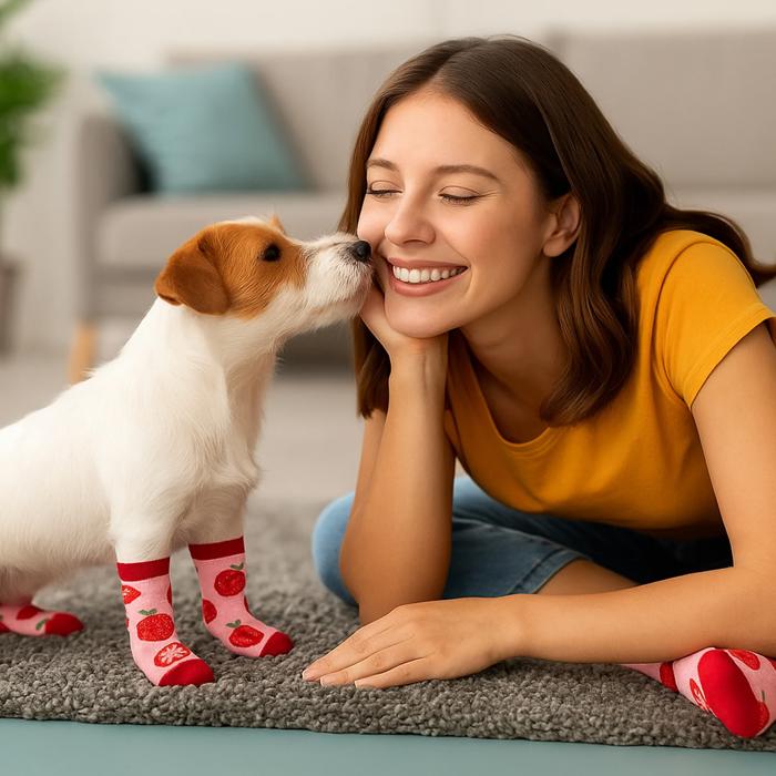 Funny Matching Pet & Owner Socks, Novelty Animal Lover Socks, Soft Comfortable Pet Lover Gift for Dog & Cat Owners