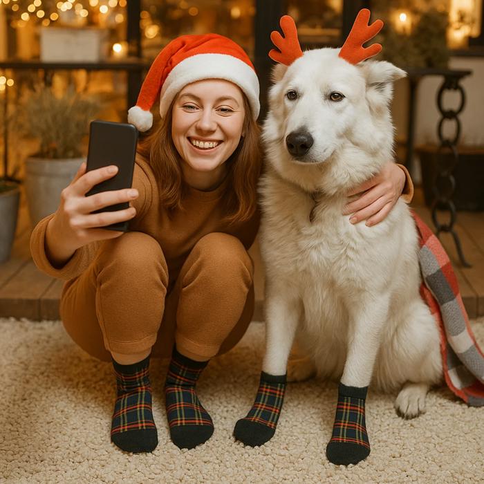 Funny Matching Pet & Owner Socks, Novelty Animal Lover Socks, Soft Comfortable Pet Lover Gift for Dog & Cat Owners