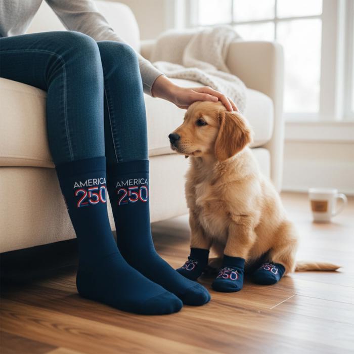 Funny Matching Pet & Owner Socks, Novelty Animal Lover Socks, Soft Comfortable Pet Lover Gift for Dog & Cat Owners