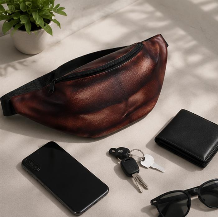 Dad Bod Fanny Pack Realistic Belly Waist Bag