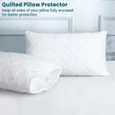 Queen Quilted Waterproof Pillow Protector Cover – Soft, Breathable, Hypoallergenic & Dust Mite Protection