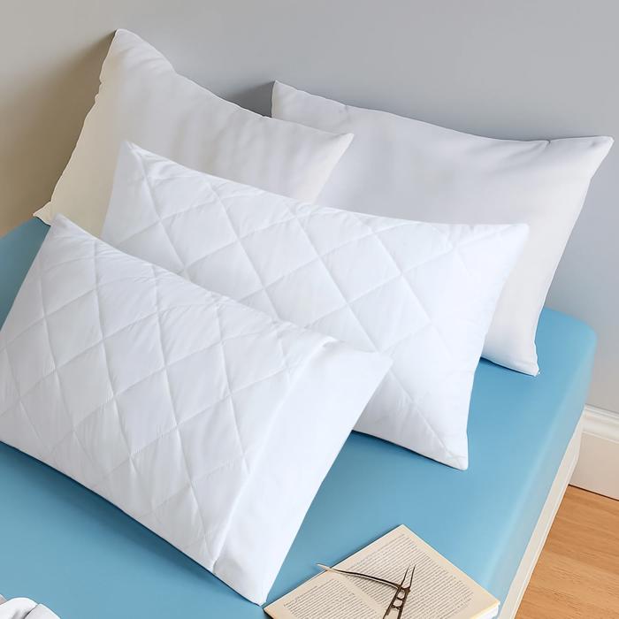 Quilted Waterproof Pillow Protector Cover – Soft, Breathable, Hypoallergenic & Dust Mite Protection