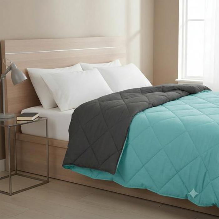 All-Season Lightweight Solid and Reversible Microfiber Comforter