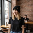 Black Trendy Women's Winter Beanie Soft Knitted Hat for Casual, Street Style & Cold Weather Wear