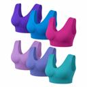 Bright and Pastels  Small 6-Pack Seamless Comfort Bras for Women, Lightweight Wire-Free Stretch Bras with Wide Straps, Full Coverage, Smoothing Support & Everyday Comfort