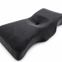  Cervical Pain Relief Memory Foam Pillow with Black Velvet Removable Zipper Cover