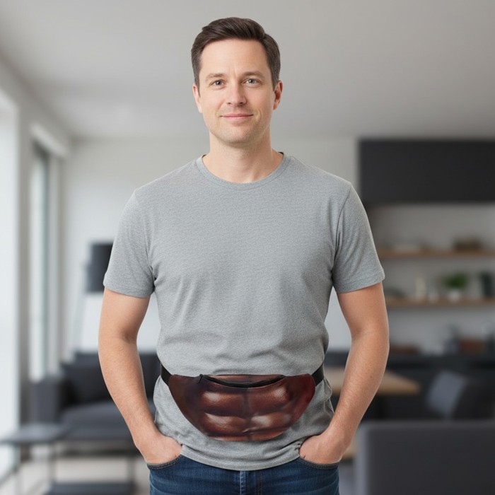 Dad Bod Fanny Pack Realistic Belly Waist Bag