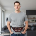 Dark Skin Dad Bod Fanny Pack Realistic Belly Waist Bag