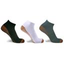 Subtle S-M 3-Pair Copper Compression Ankle Socks for Men & Women