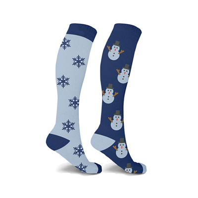 Mismatched Snowman Joy Compression Socks