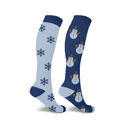  Mismatched Snowman Joy Compression Socks