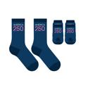 250 Navy Set of 2 Funny Matching Pet & Owner Socks, Novelty Animal Lover Socks, Soft Comfortable Pet Lover Gift for Dog & Cat Owners