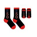 250 Red Set of 2 Funny Matching Pet & Owner Socks, Novelty Animal Lover Socks, Soft Comfortable Pet Lover Gift for Dog & Cat Owners