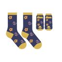 Flower Set of 2 Funny Matching Pet & Owner Socks, Novelty Animal Lover Socks, Soft Comfortable Pet Lover Gift for Dog & Cat Owners