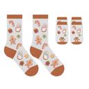 Gingerbread Treats Set of 2 Funny Matching Pet & Owner Socks, Novelty Animal Lover Socks, Soft Comfortable Pet Lover Gift for Dog & Cat Owners