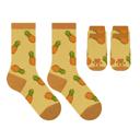 Pineapple Set of 2 Funny Matching Pet & Owner Socks, Novelty Animal Lover Socks, Soft Comfortable Pet Lover Gift for Dog & Cat Owners