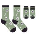 Skull Set of 2 Funny Matching Pet & Owner Socks, Novelty Animal Lover Socks, Soft Comfortable Pet Lover Gift for Dog & Cat Owners