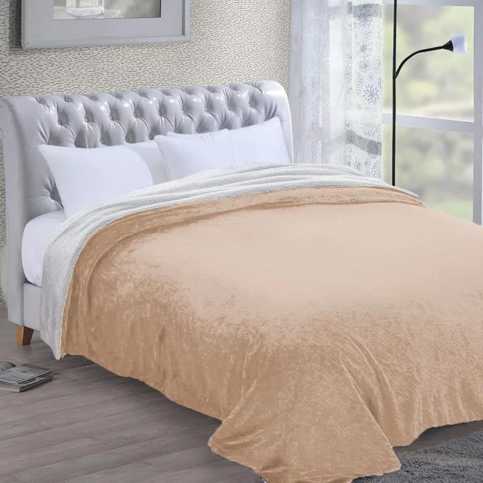 Premium Flannel Fleece Sherpa Throw Blanket for Couch Bed Sofa