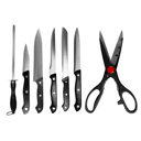  8-Piece: German Style Knife Set Cutting Board and Scissor