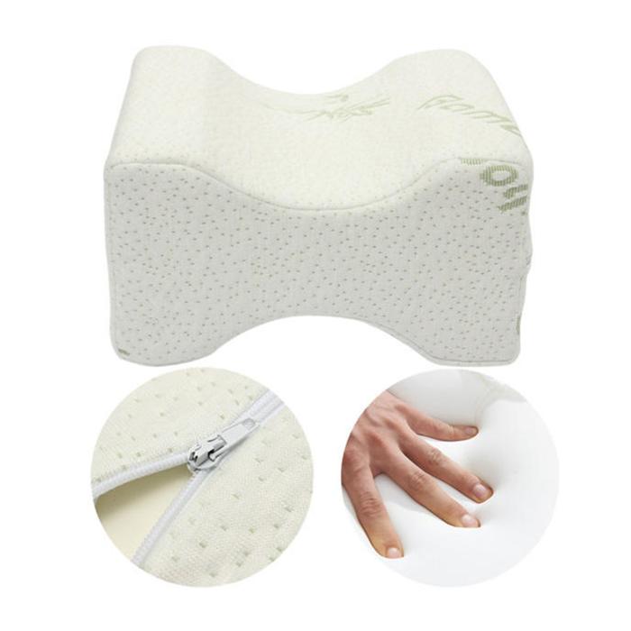Memory Foam Knee Pillow for Side Sleepers with Rayon Derived from Bamboo Cover