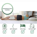  Memory Foam Knee Pillow for Side Sleepers with Rayon Derived from Bamboo Cover
