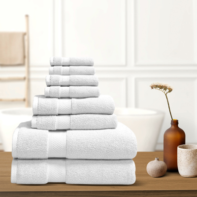 8-Piece Organic 100% Cotton Soft & Luxury Bath Towel Set