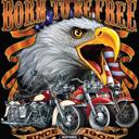 Queen USA Motorcycle Plush Blanket ? Queen Size Comfort, Born Free Collection