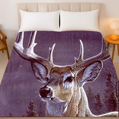 Deer Blanket ? Midnight Buck Edition, Plush Queen Throw, Super Soft