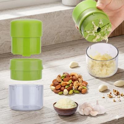 Mini Handheld Food Chopper & Garlic Mincer Manual Dicer for Vegetables, Nuts, Onion, Meat, Ginger & Pepper Easy Press Kitchen Tool