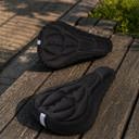 Black 2-Pack Comfort 3D Gel Bike Seat Cover Padded Cycling Saddle Cushion for Road & Mountain Bicycles