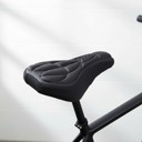 Black 1-Pack Comfort 3D Gel Bike Seat Cover Padded Cycling Saddle Cushion for Road & Mountain Bicycles